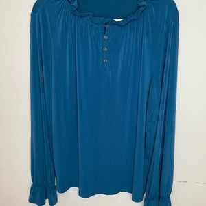 Adriana Papel Ladies Plus Blouse Blue Size 3x